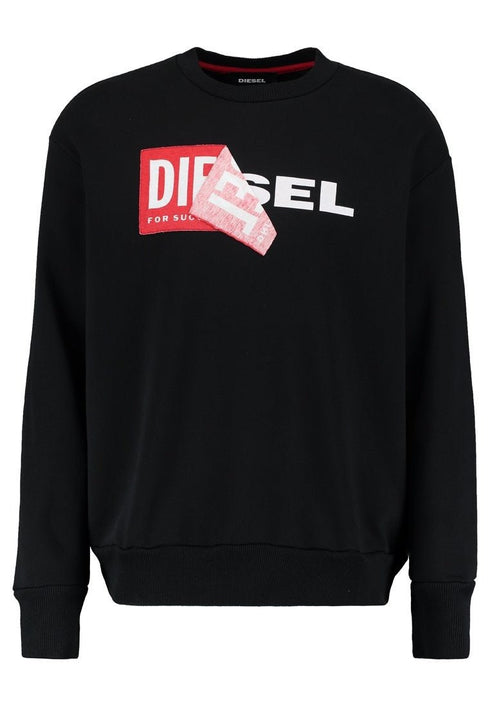 Diesel logo sweatshirt פוטר דיזל אוברסייז לגבר בצבע אפור